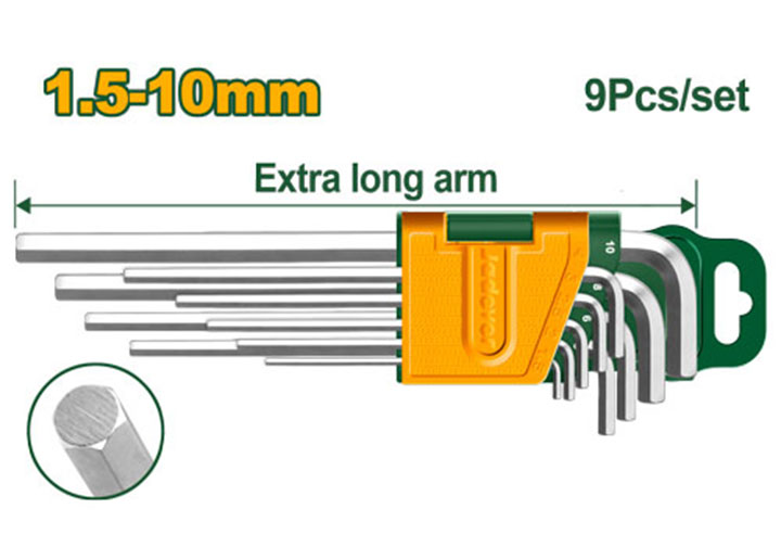 1.5-10mm Bộ lục giác đầu bằng (loại dài) Jadever JDHK1292