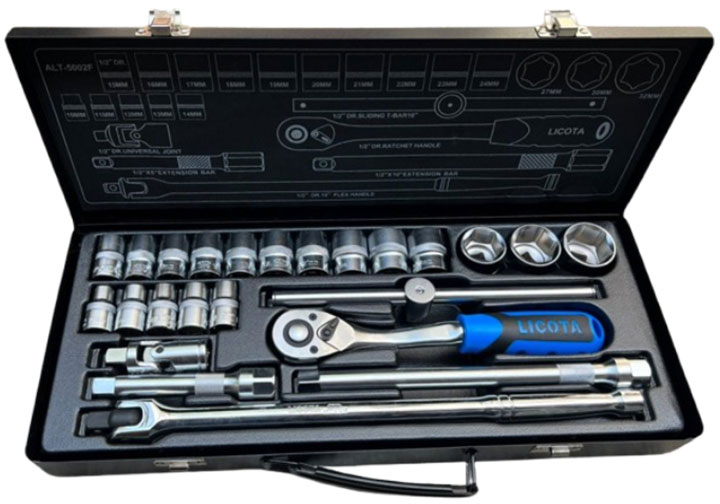 1/2" Bộ tuýp lục giác 10-32mm 24 chi tiết Licota ALT-5002F