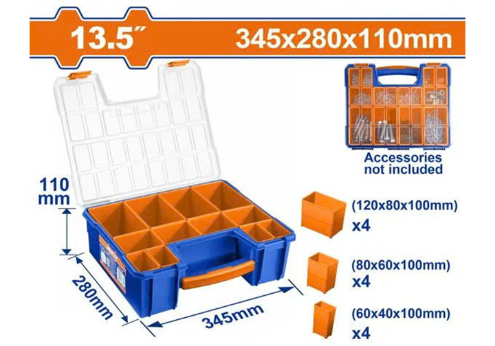 13.5" Hộp nhựa đựng linh kiện nhiều ngăn Wadfow WTB1322