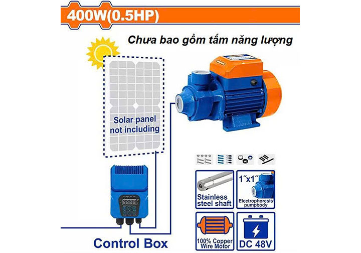 400W Máy bơm nước năng lượng mặt trời Wadfow WWPVDC01