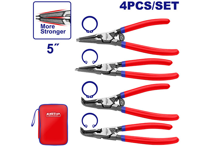 5" Bộ kìm mở phe 4 chi tiết Emtop EPLSC5411