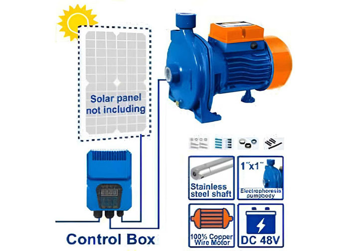 550W Máy bơm nước năng lượng mặt trời Wadfow WWPCDC02