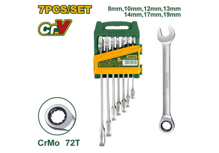 8-19mm Bộ cờ lê vòng miệng tự động 7 chi tiết Jadever JDSP4207