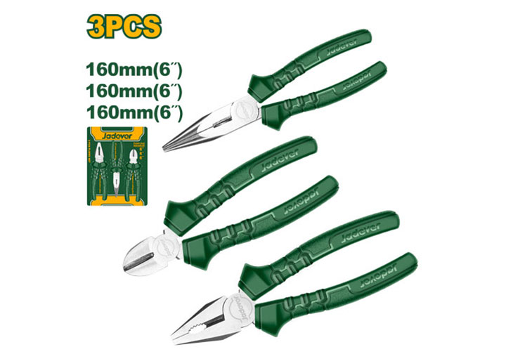 Bộ 3 kìm cắt, kìm điện và kìm nhọn Jadever JDPS0623