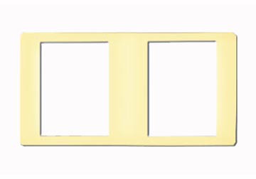 Mặt viền đôi màu trắng kem (vuông) B2S/CW