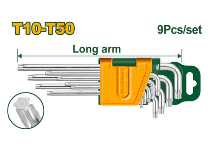 T10-T50 Bộ lục giác đầu sao (loại trung) 9 chi tiết Jadever JDHK3291