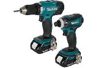 18V Bộ máy khoan, máy bắt vít dùng pin Makita DLX2022