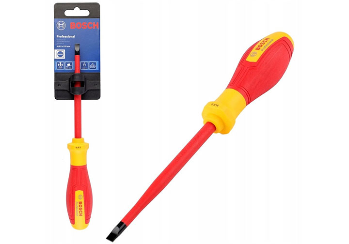 5.5x100mm Tuốc nơ vít dẹp cách điện 1000V Bosch 1600A02NC3