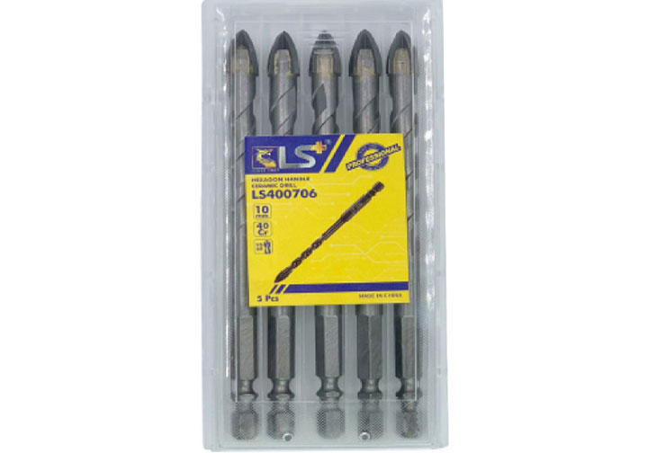 6mm Bộ mũi khoan đa năng chuôi lục giác 4 cạnh (10 mũi) LS